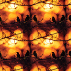Dusk Silhouettes Pattern 6 Fleece Fabric