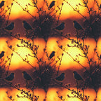Dusk Silhouettes Pattern 7 Fleece Fabric