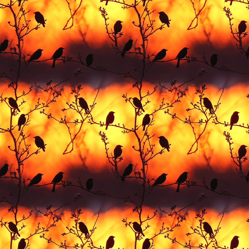 Dusk Silhouettes Pattern 8 Fleece Fabric