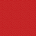 Red background with evenly spaced small white polka dots.