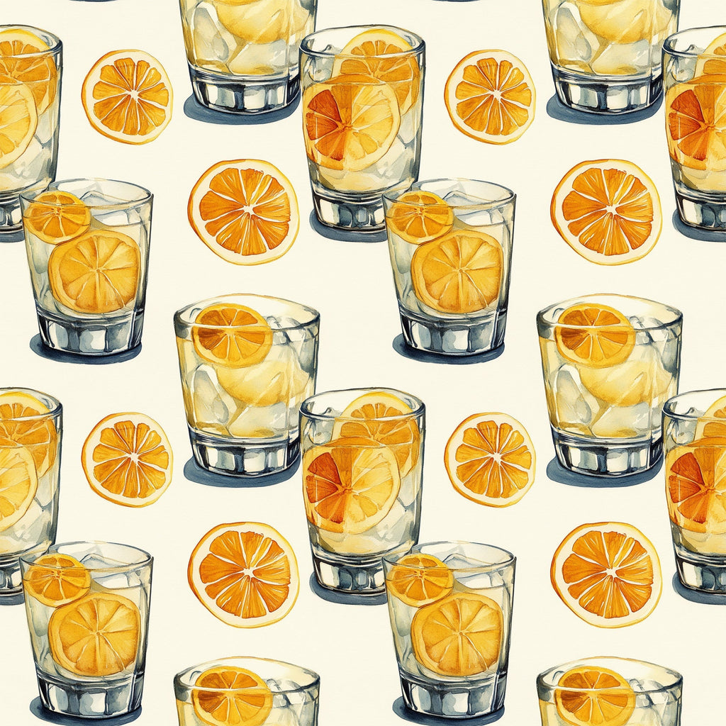 Lemon Drop Soiree Pattern 1 Fleece Fabric