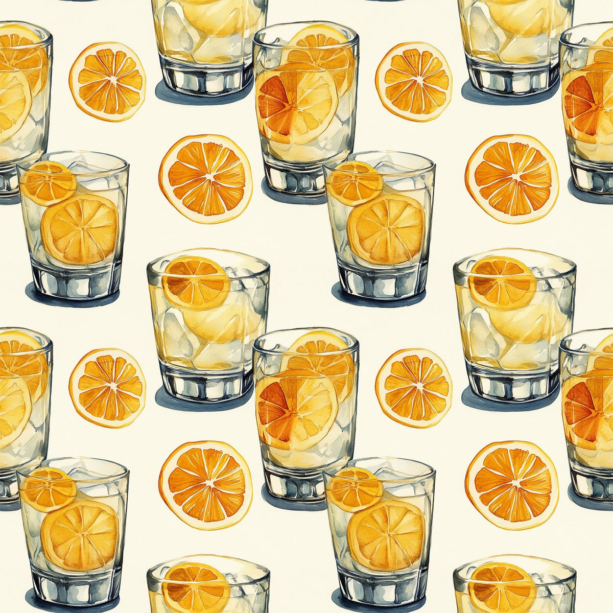 Lemon Drop Soiree Pattern 1 Fleece Fabric