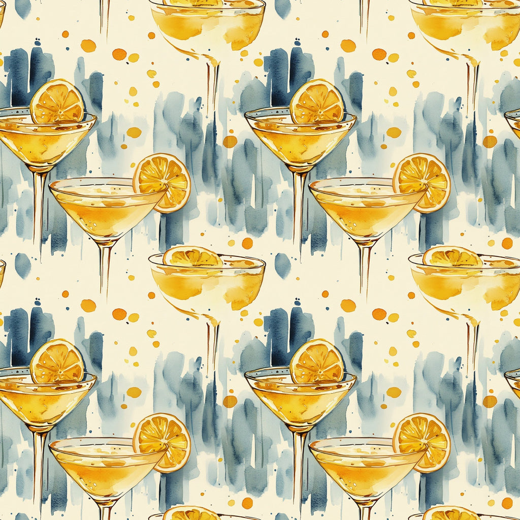 Lemon Drop Soiree Pattern 2 Fleece Fabric