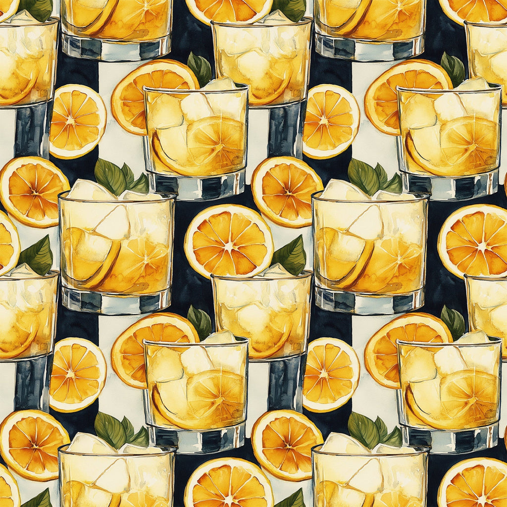 Lemon Drop Soiree Pattern 4 Fleece Fabric