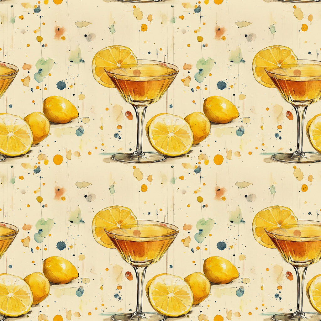 Lemon Drop Soiree Pattern 6 Fleece Fabric