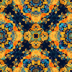 Marigold Mosaic Pattern 11 Fleece Fabric