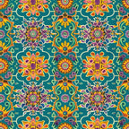 Marigold Mosaic Pattern 7 Fleece Fabric