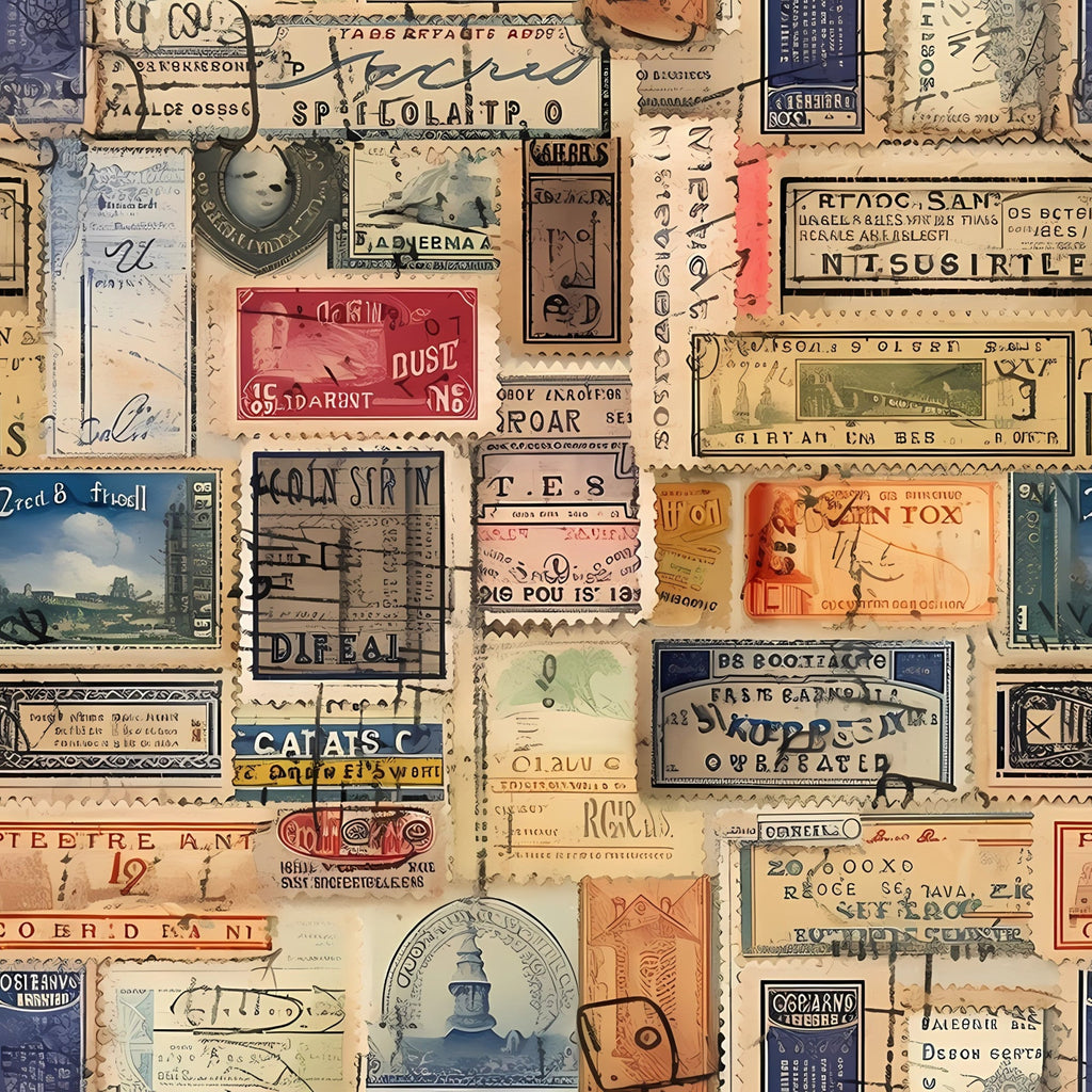 Postmarked Journeys Pattern 5 Fleece Fabric