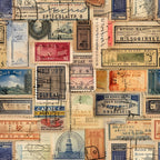 Postmarked Journeys Pattern 5 Fleece Fabric