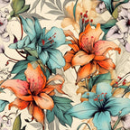 Sketchbook Garden Pattern 17 Fleece Fabric