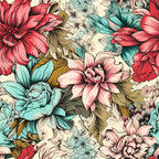 Sketchbook Garden Pattern 9 Fleece Fabric