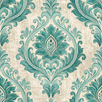 Teal Reverie Pattern 15 Fleece Fabric