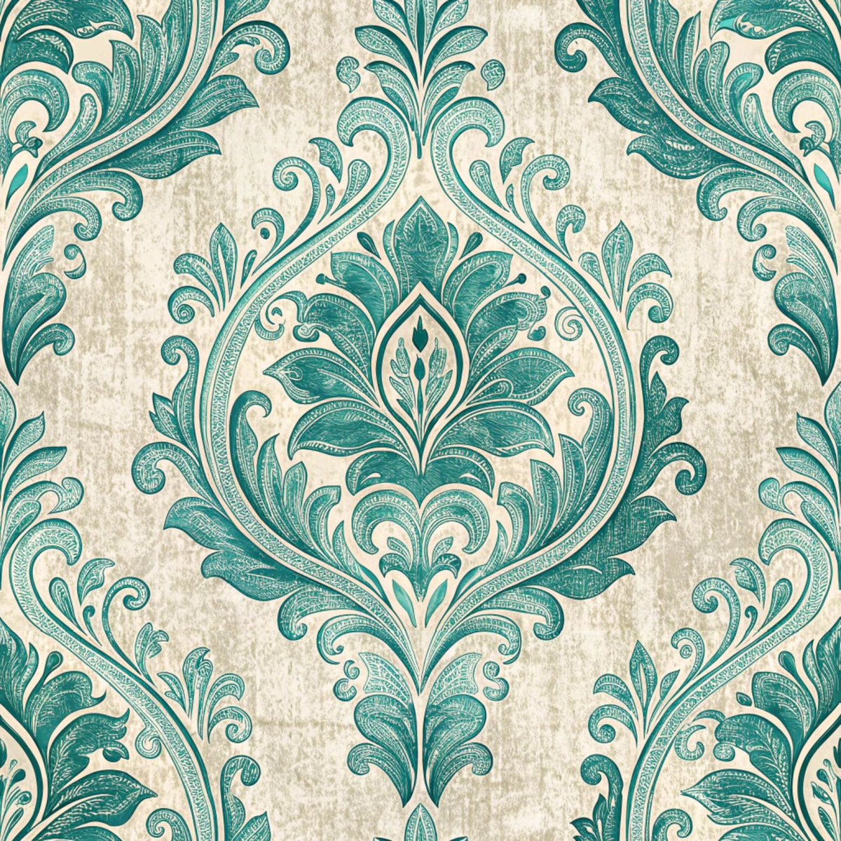 Teal Reverie Pattern 15 Fleece Fabric