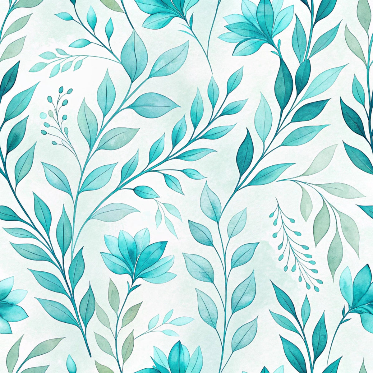 Teal Reverie Pattern 16 Fleece Fabric