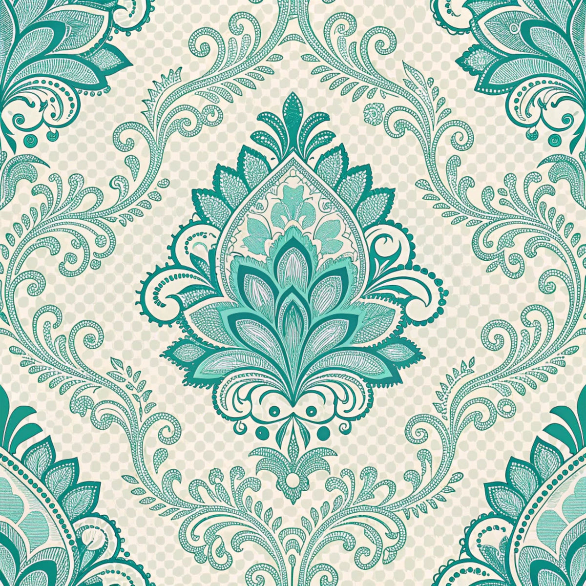Teal Reverie Pattern 17 Fleece Fabric