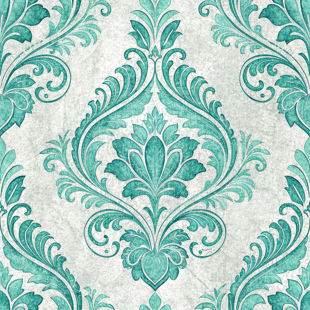 Teal Reverie Pattern 2 Fleece Fabric
