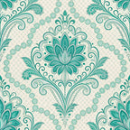 Teal Reverie Pattern 4 Fleece Fabric