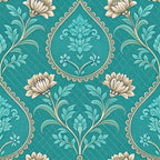 Teal Reverie Pattern 9 Fleece Fabric