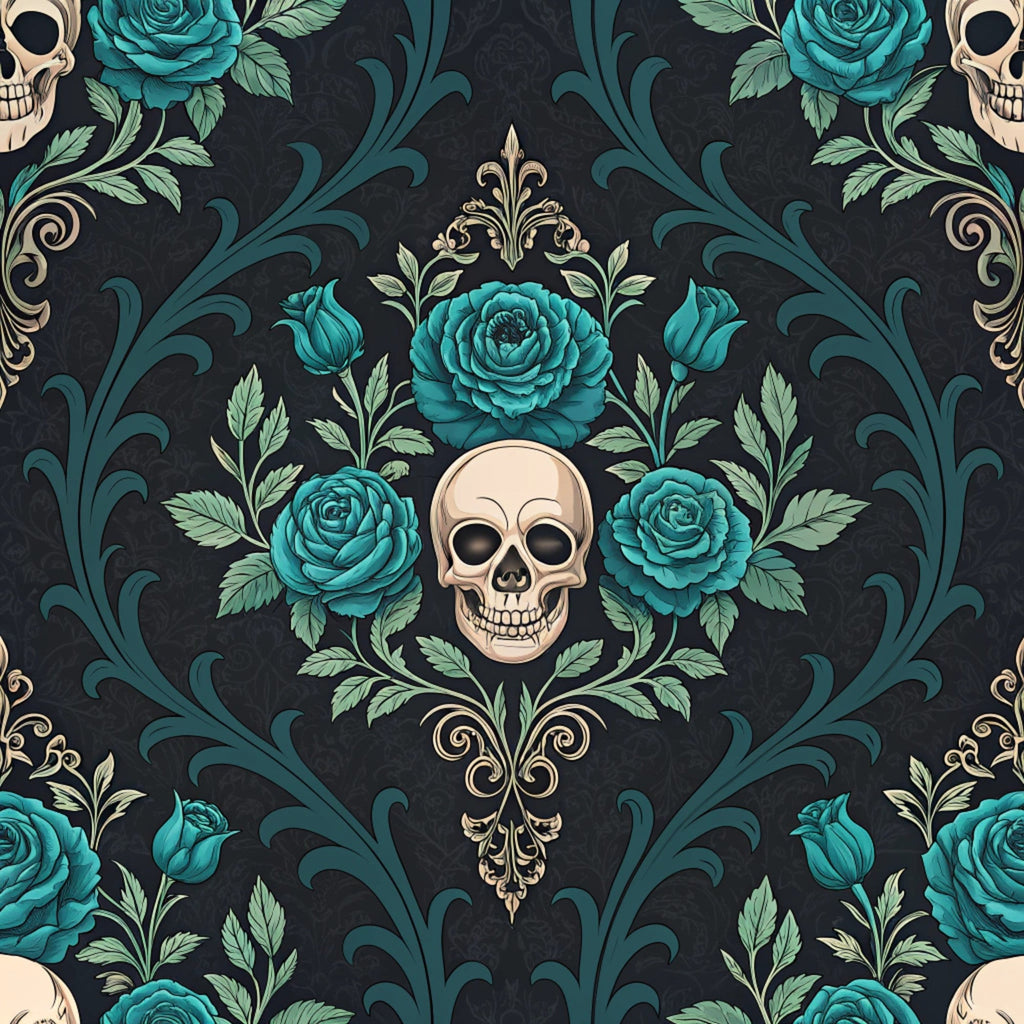 Twilight Rose Rookery Pattern 1 Fleece Fabric