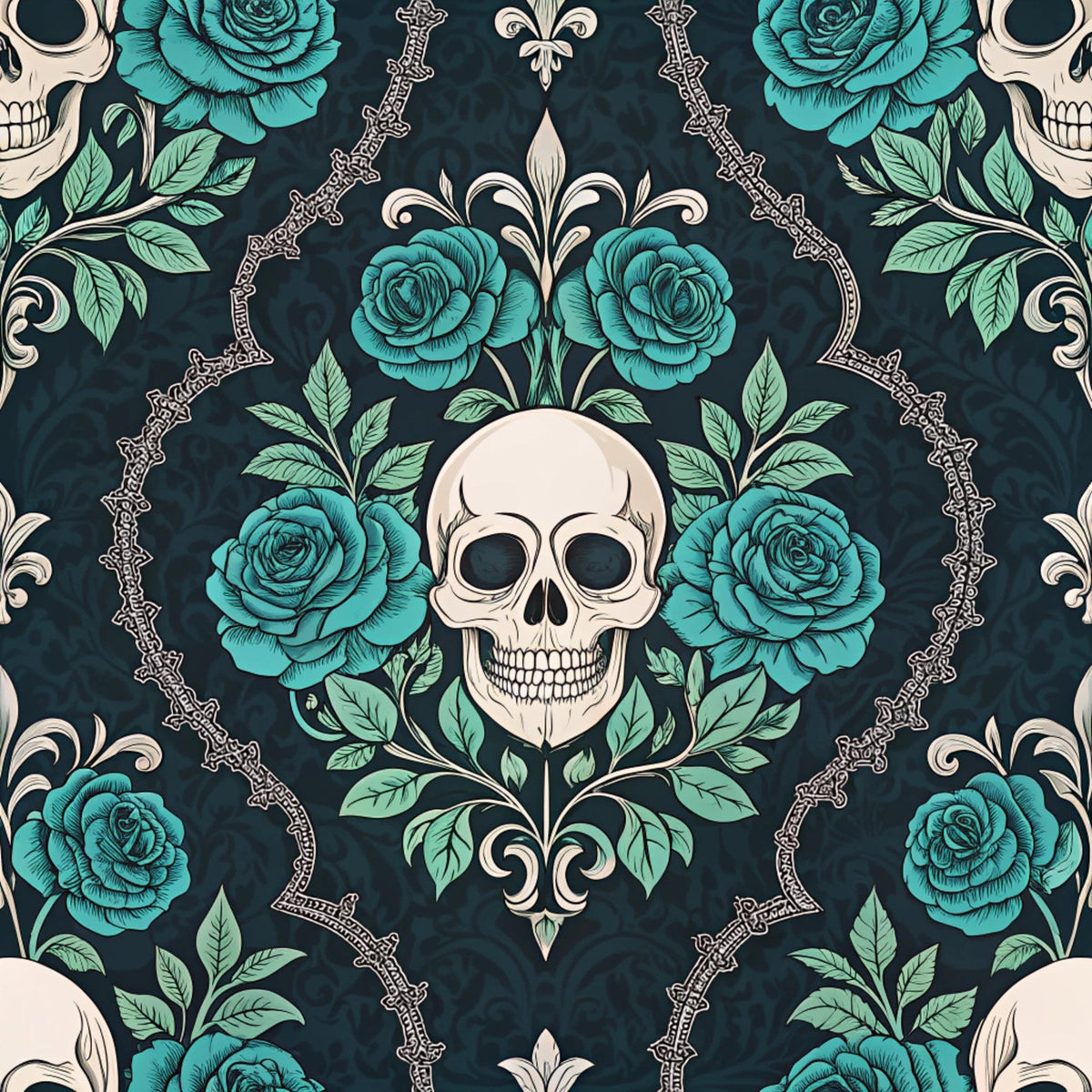 Twilight Rose Rookery Pattern 18 Fleece Fabric