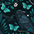 Twilight Rose Rookery Pattern 20 Fleece Fabric