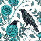 Twilight Rose Rookery Pattern 25 Fleece Fabric