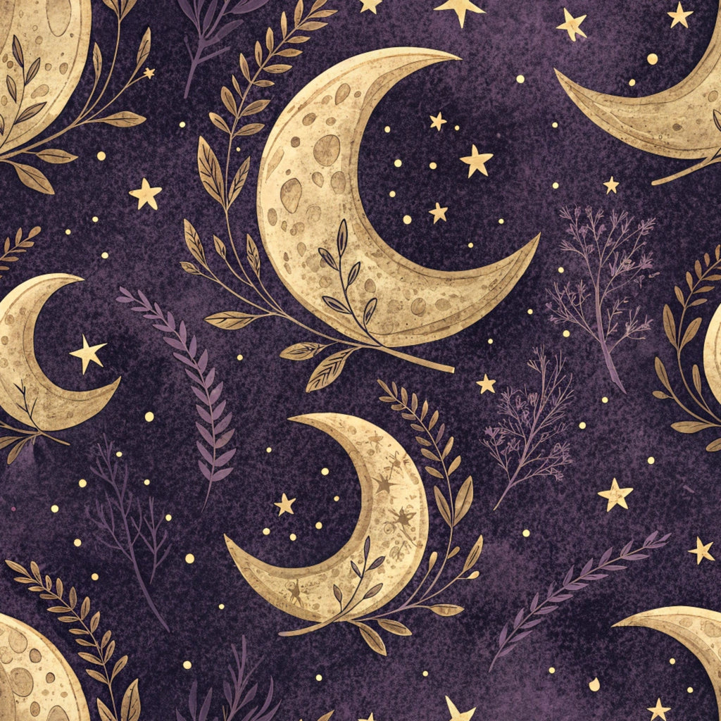Moonlit Raven Pattern 25 Fleece Fabric