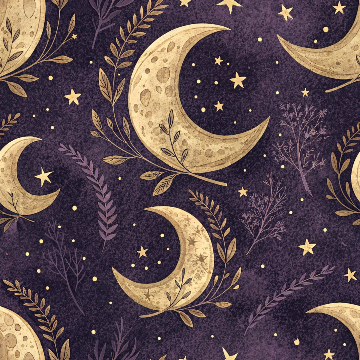 Moonlit Raven Pattern 25 Fleece Fabric
