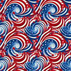 red, white, blue, patriotic swirls, spiral pattern, stars, american flag colors, dynamic swirls, whirlwind design,, fabric panel, fourth of july, memorial day, patriotic theme, repeating pattern, flowing spirals, star spangled, red white blue swirls, cotton fabric, geometric swirls