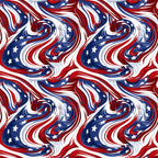 red, white, blue, patriotic swirls, flowing patterns, star motifs, abstract waves, marbled design,, fabric panel, american flag colors, dynamic movement, swirling textures, independence day, fourth of july, patriotic theme, cotton fabric, repeating pattern, fluid design
