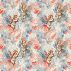 Cherub Hearts Pattern 1 Fleece Fabric