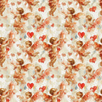 Cherub Hearts Pattern 11 Fleece Fabric