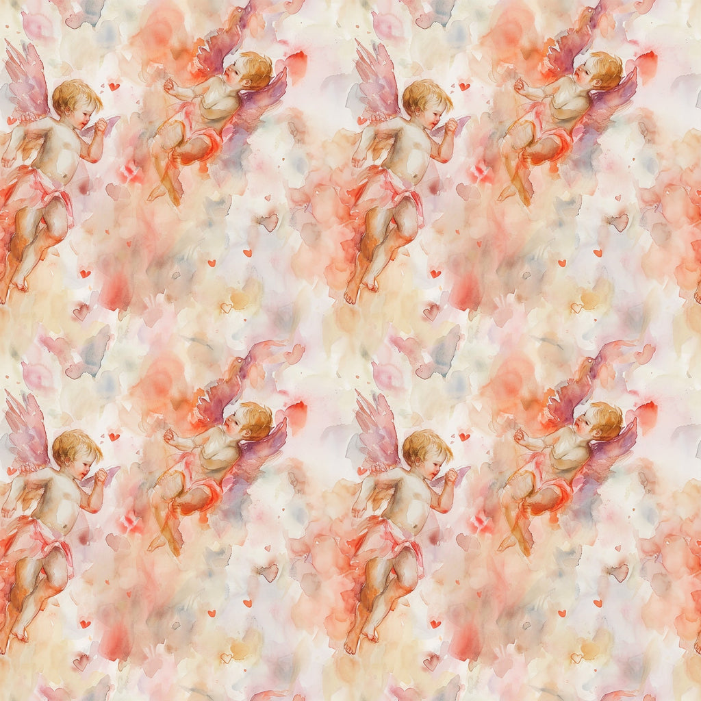 Cherub Hearts Pattern 9 Fleece Fabric