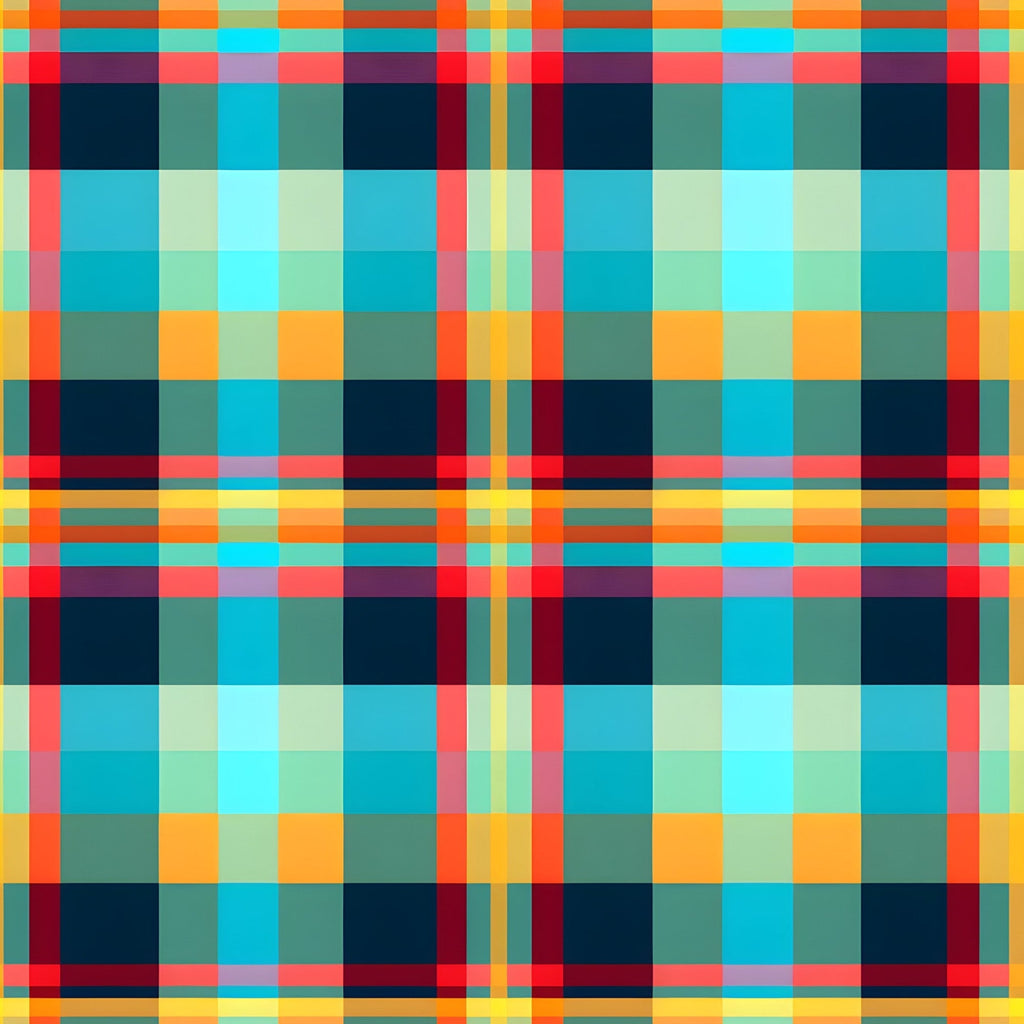Sunset Tartan Pattern 10 Fleece Fabric