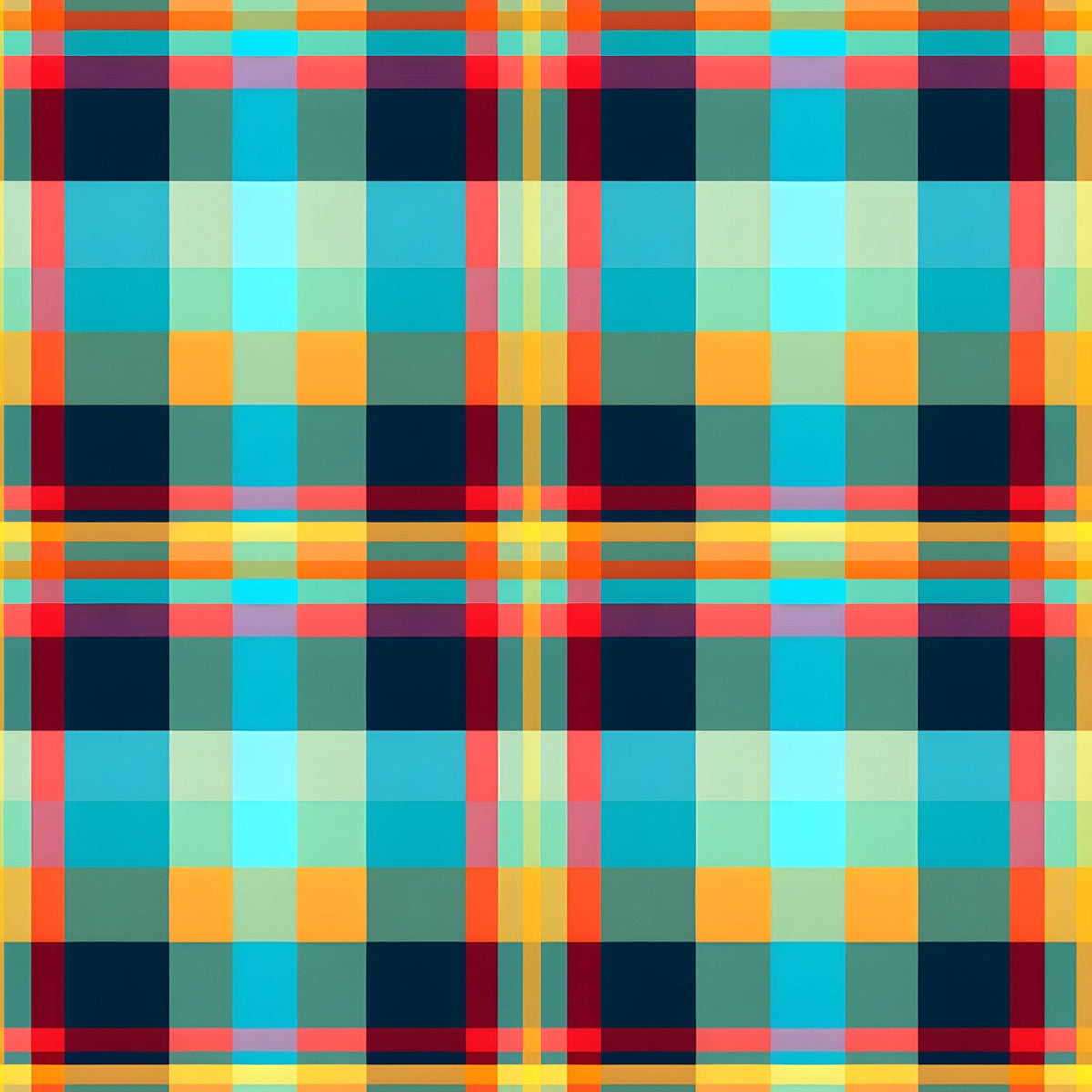 Sunset Tartan Pattern 10 Fleece Fabric