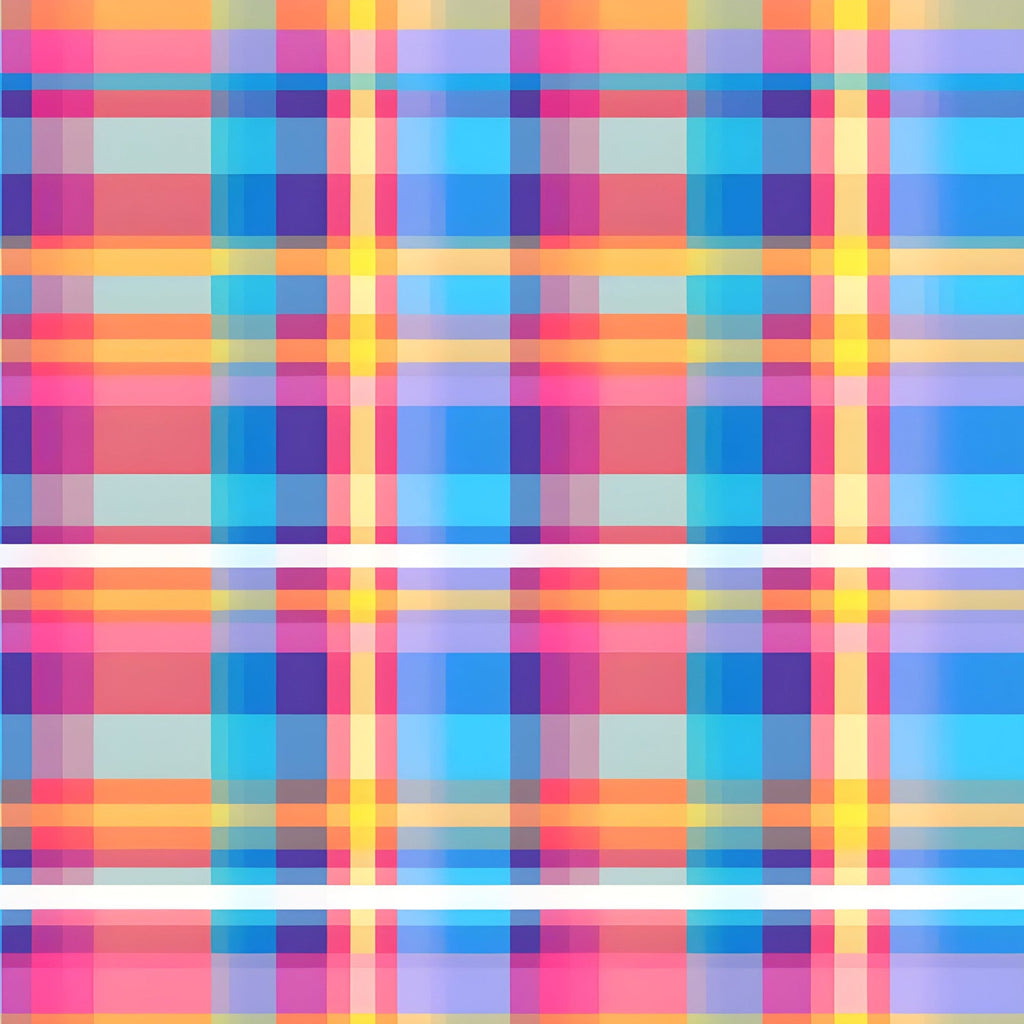 Sunset Tartan Pattern 9 Fleece Fabric