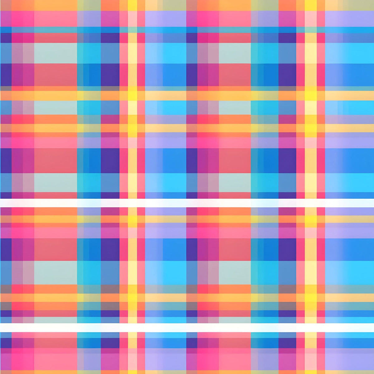 Sunset Tartan Pattern 9 Fleece Fabric