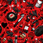 Rockabilly Rouge Pattern 2 Fleece Fabric