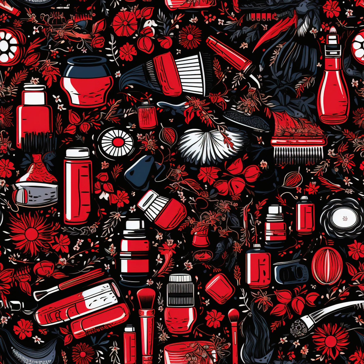 Rockabilly Rouge Pattern 6 Fleece Fabric