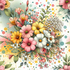 Sunlit Wildflowers Pattern 3 Fleece Fabric