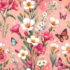 Sunlit Wildflowers Pattern 5 Fleece Fabric