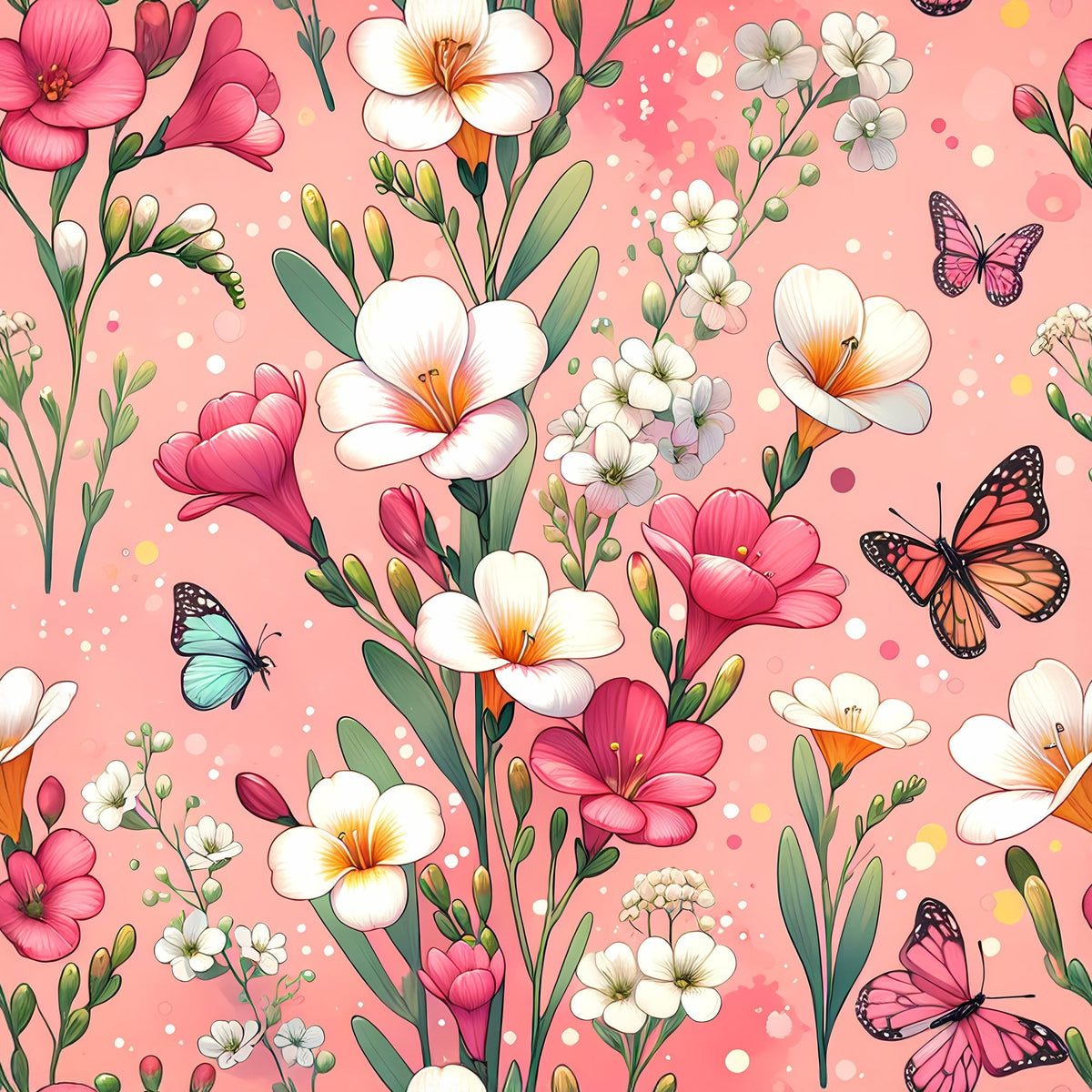 Sunlit Wildflowers Pattern 5 Fleece Fabric