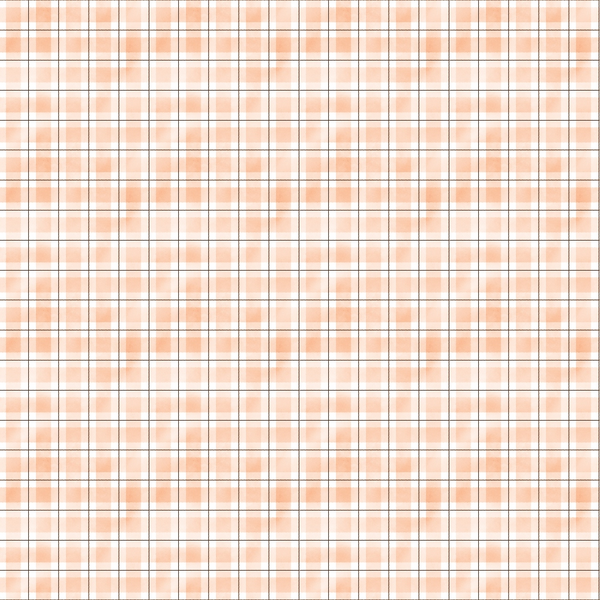 watercolor effect, plaid pattern, gingham checks, peach tones, coral pink, soft orange, pastel colors,, fabric panel, buffalo check, checkered design, geometric pattern, rustic style, lumberjack plaid, country aesthetic, crafting fabric, sewing material, square blocks, muted palette, farmhouse style