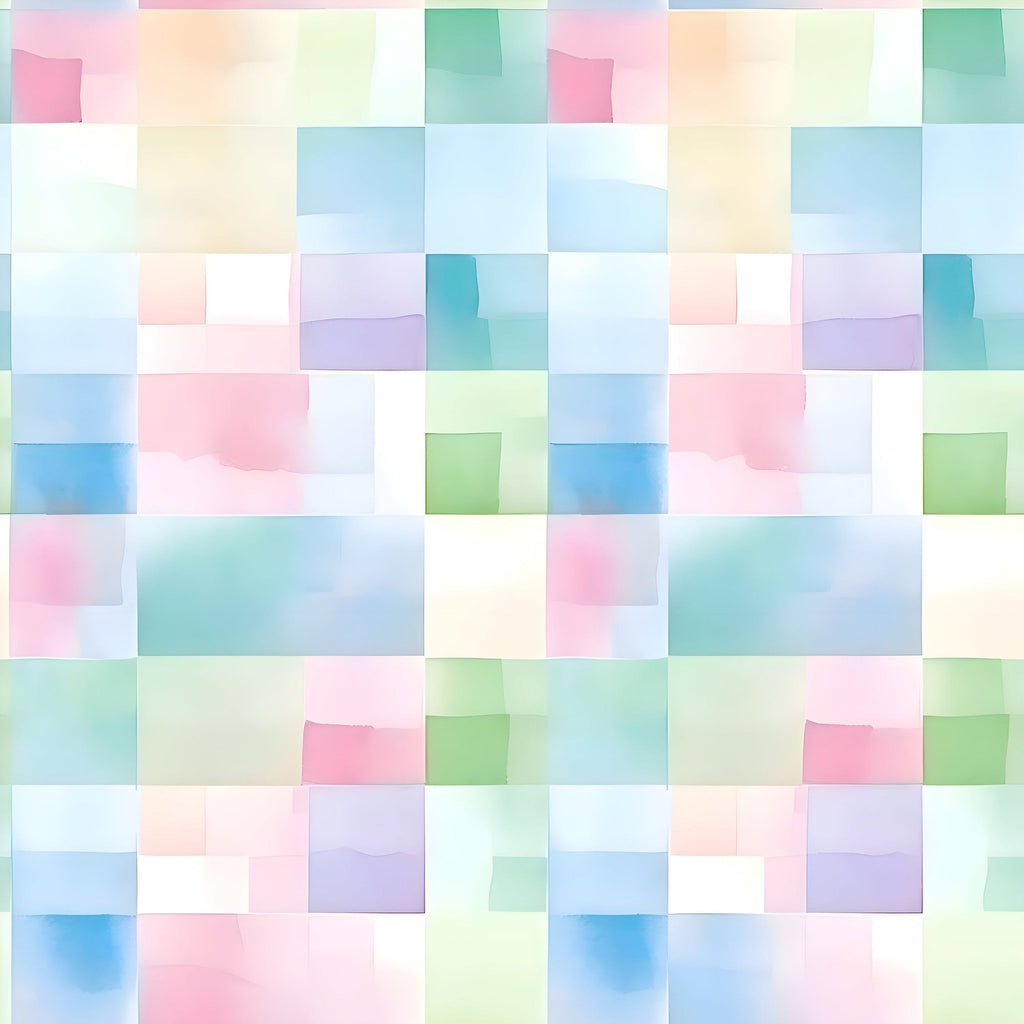 Sorbet Squares Pattern 2 Fleece Fabric