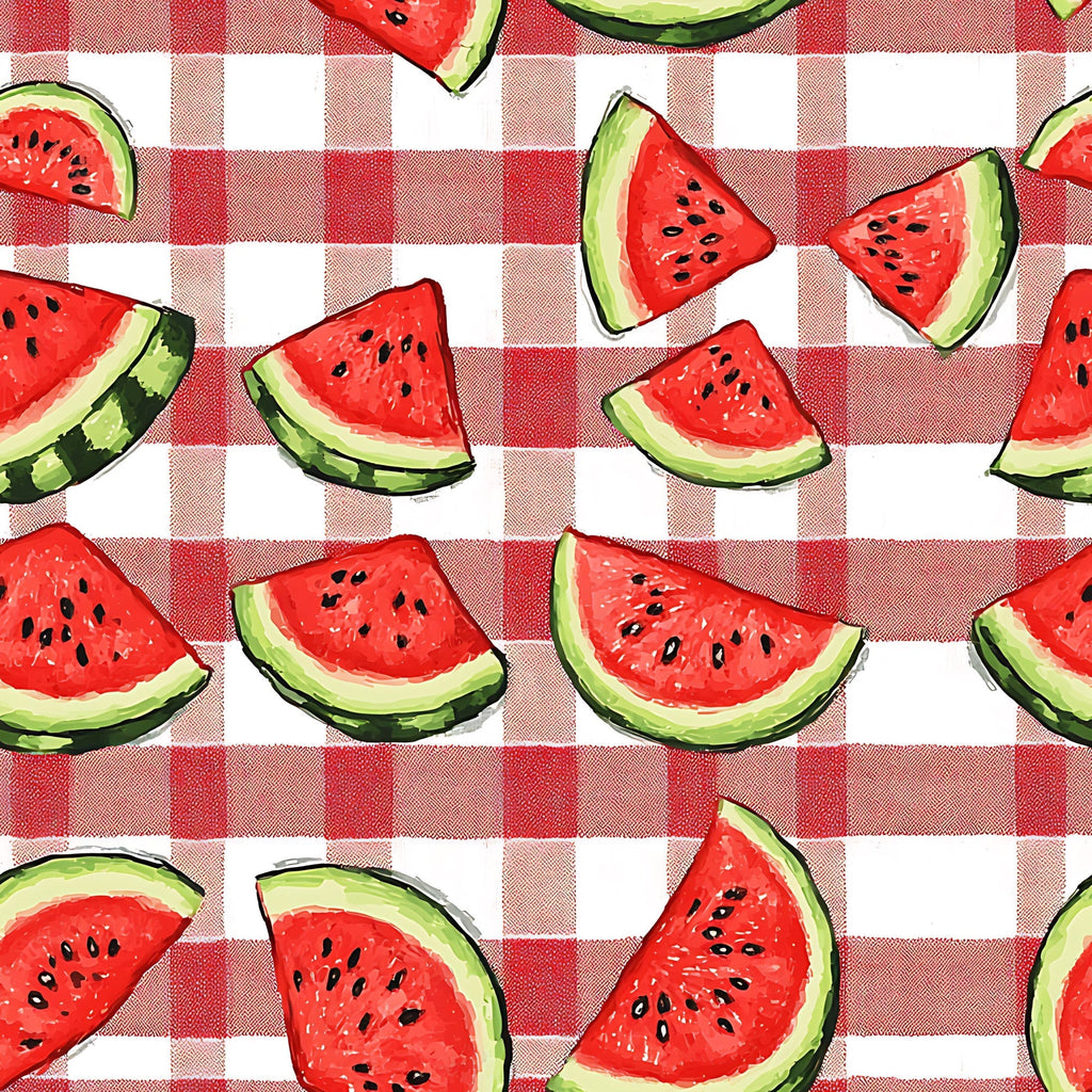 Summer Melon Slices Pattern 12 Fleece Fabric