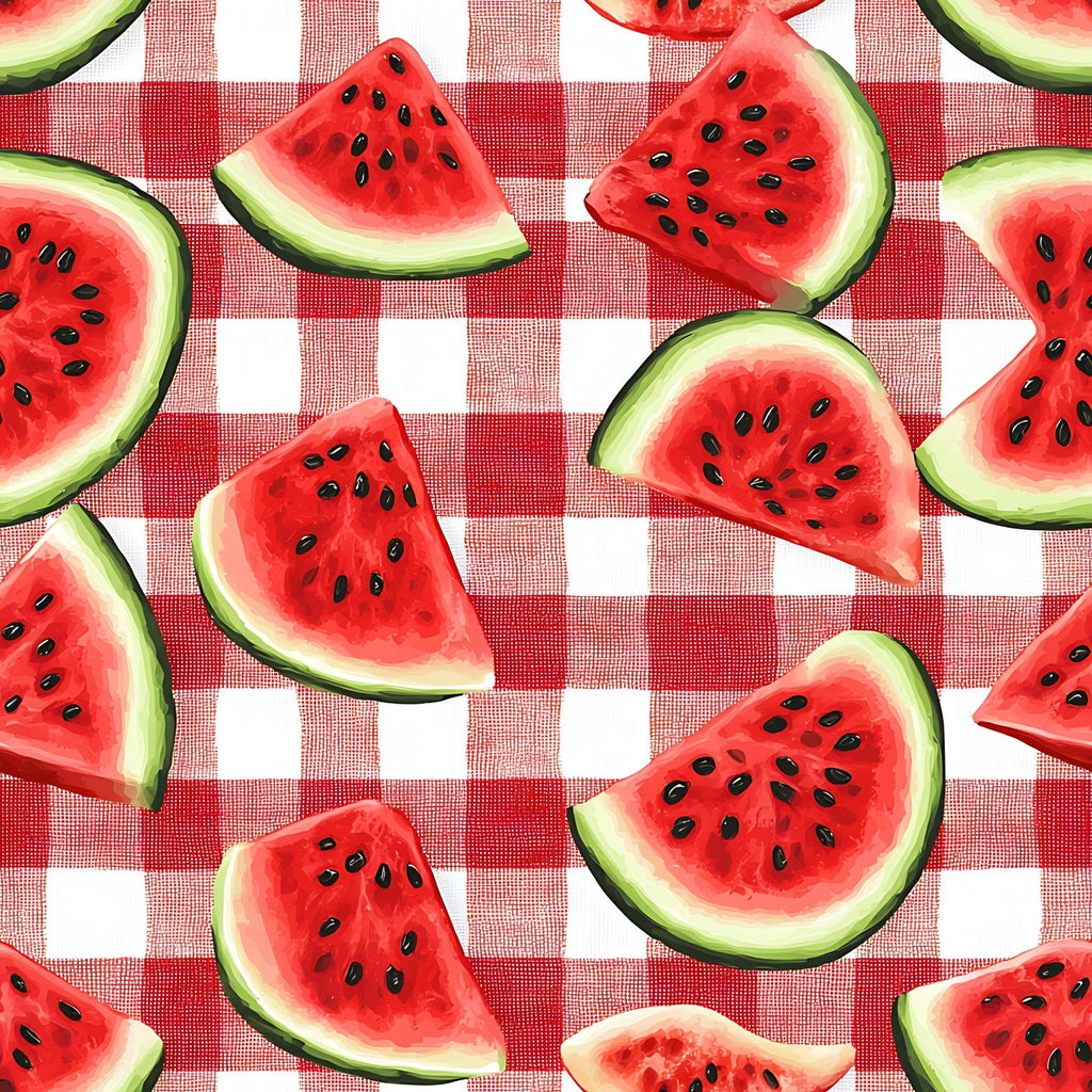 Summer Melon Slices Pattern 16 Fleece Fabric