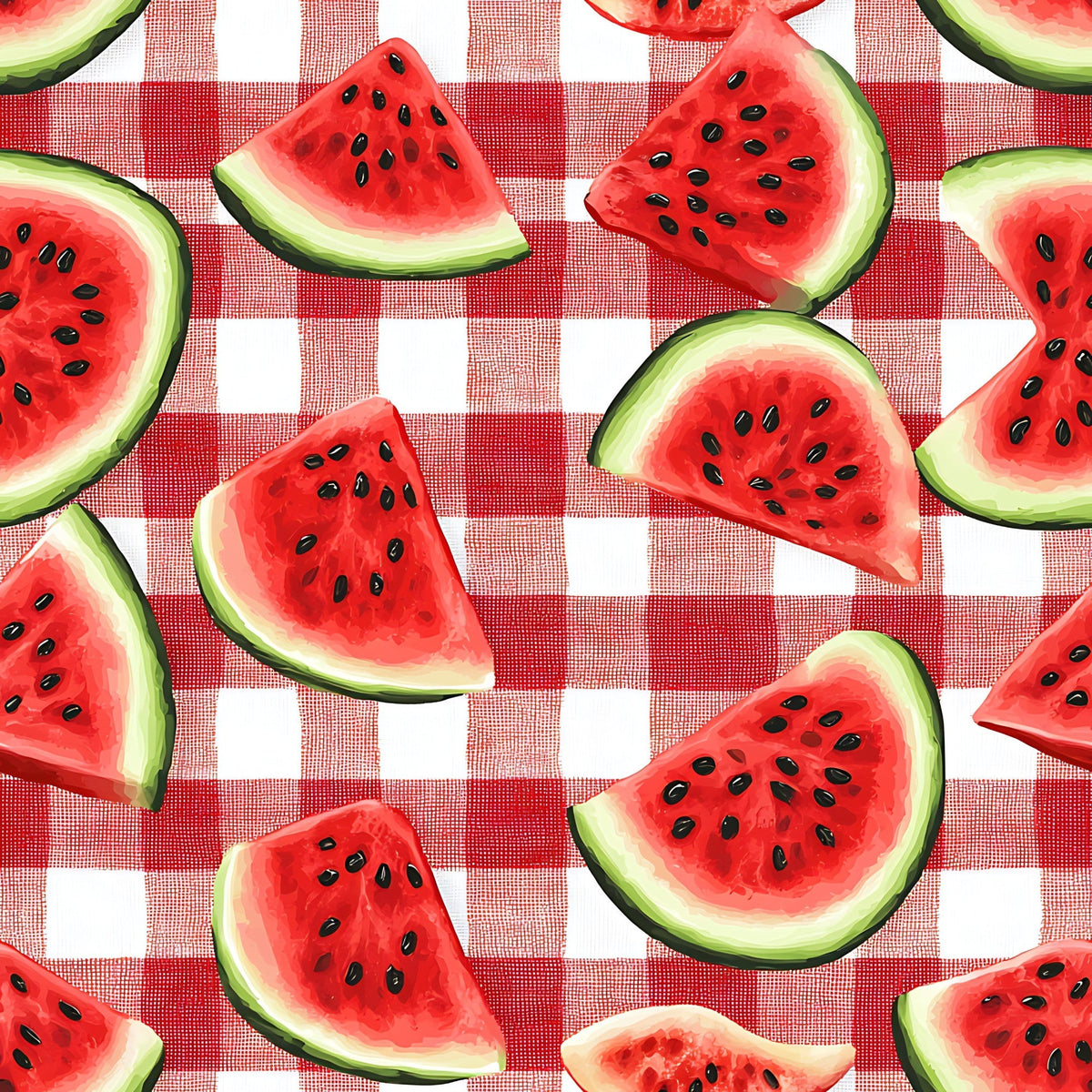 Summer Melon Slices Pattern 16 Fleece Fabric