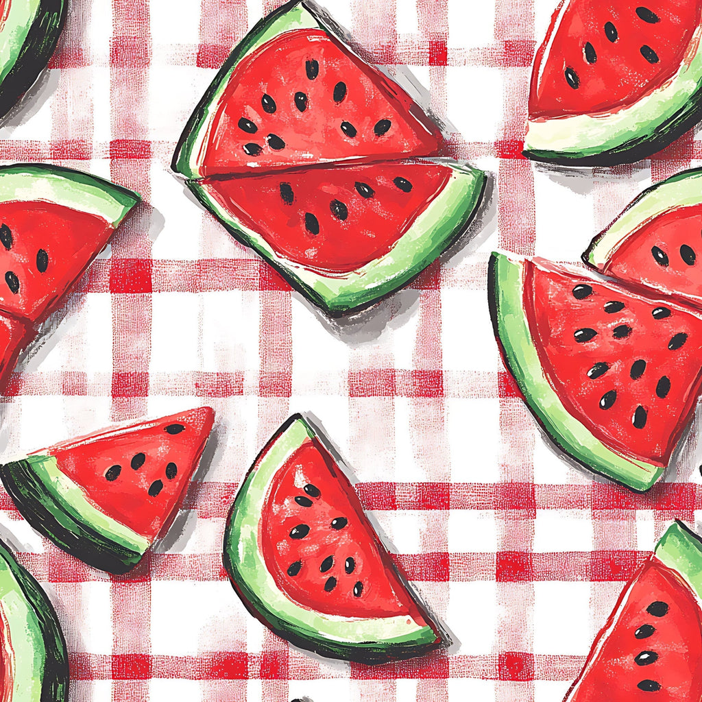 Summer Melon Slices Pattern 18 Fleece Fabric