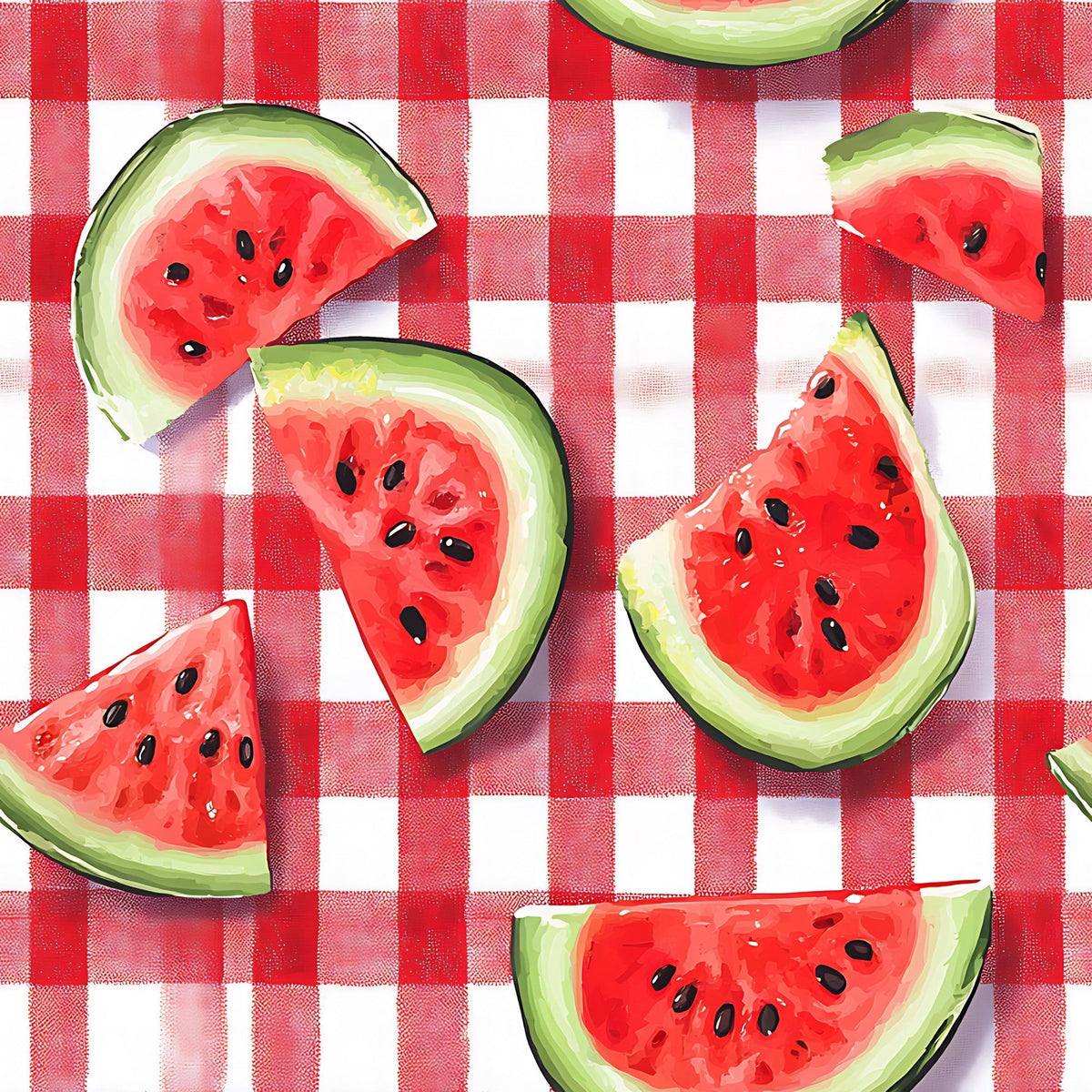 Summer Melon Slices Pattern 8 Fleece Fabric