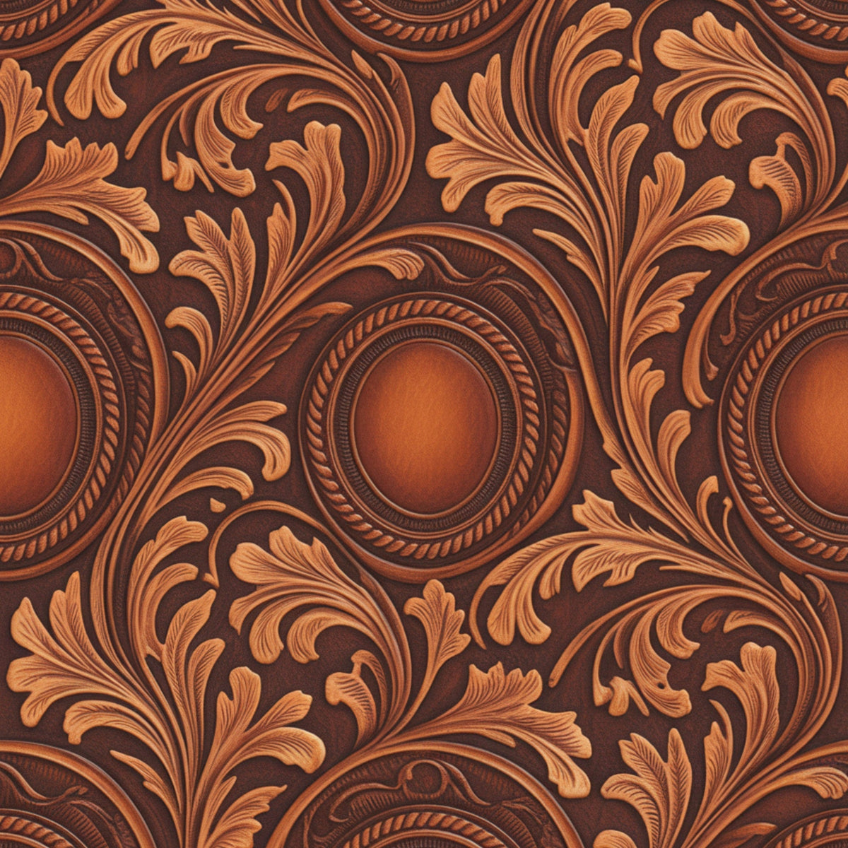 Saddle Blossom Pattern 8 Fleece Fabric
